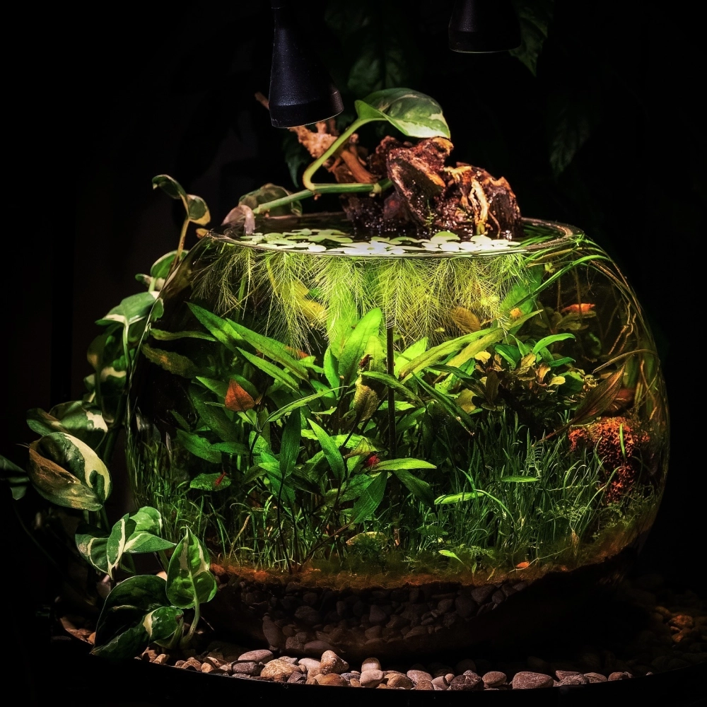 Hệ thống lọc và đèn cho bể thủy sinh nuôi tép cảnh