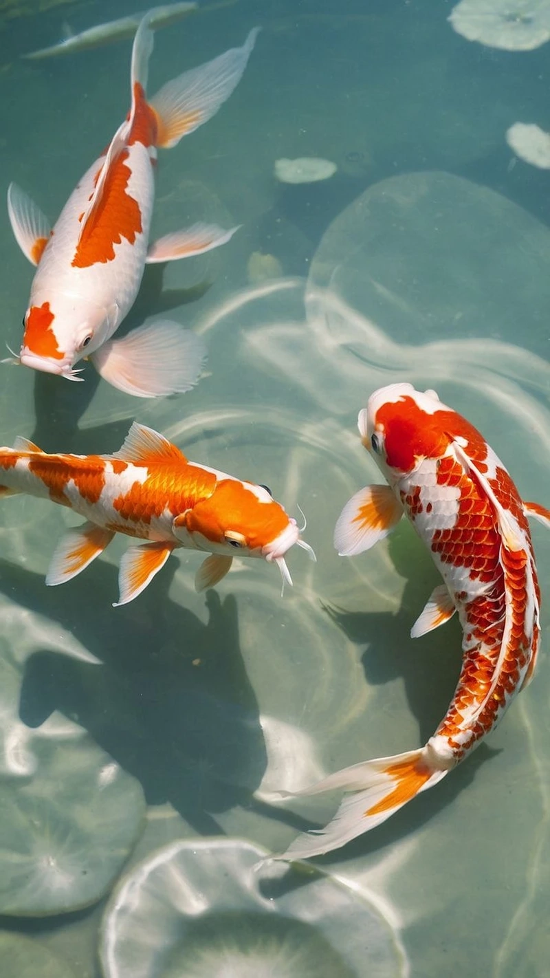 Khám phá vẻ đẹp của cá Koi đẹp giữa hồ