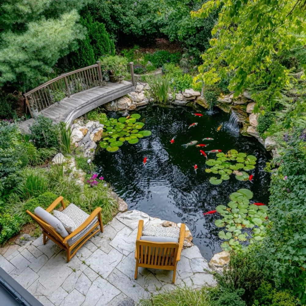 Mẫu hồ cá Koi hiện đại cho nhà phố diện tích nhỏ