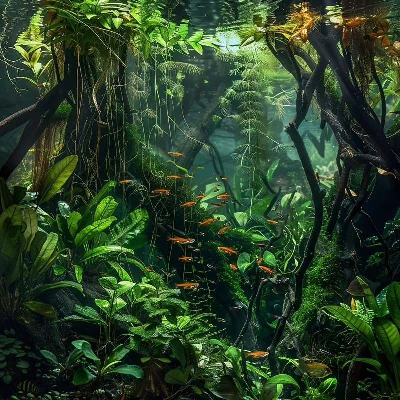 Điều chỉnh ánh sáng cho hồ rừng tốt