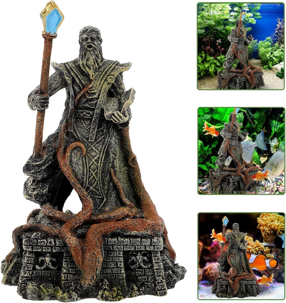 Tượng đầu người Moai độc đáo trang trí đáy bể