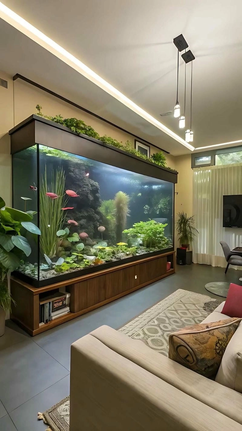 Hồ thủy sinh đẹp dễ chăm sóc vẫn luôn xanh mát