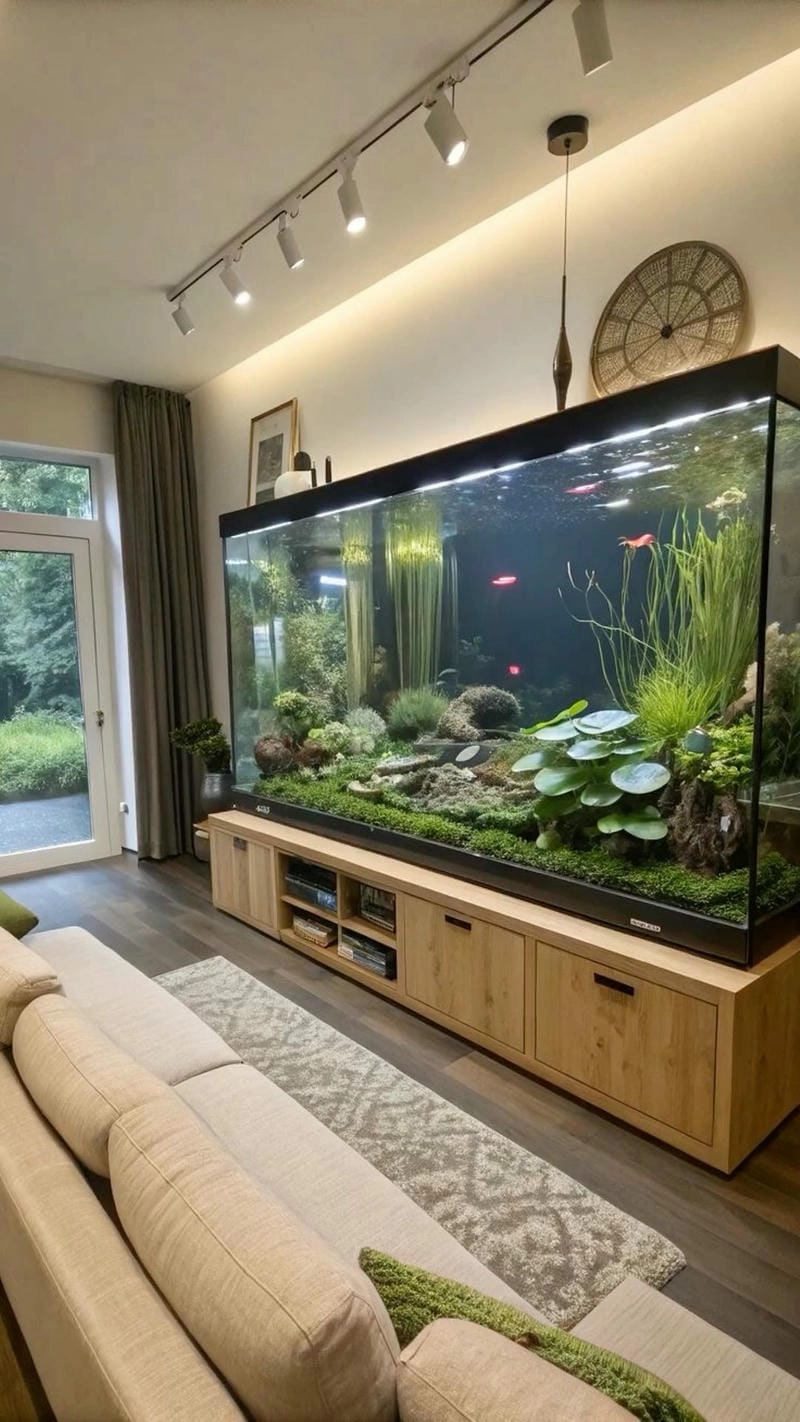 Hồ thủy sinh đẹp phong cách tự nhiên đầy sức sống