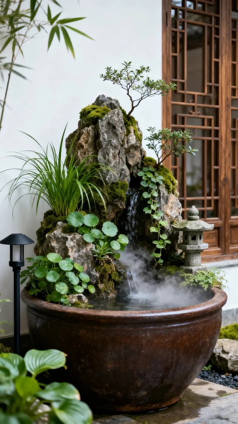 Khung cảnh sống động từ bể cá zen sinh động