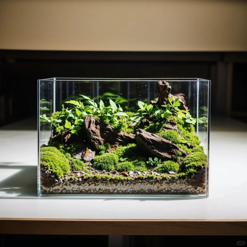 Vẻ đẹp hoang sơ của hồ thủy sinh rêu đá